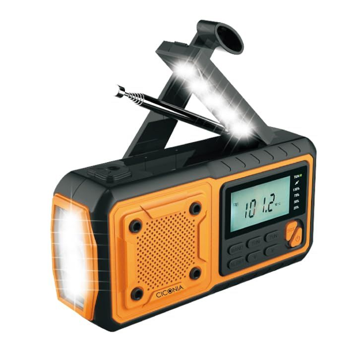 CICONIA ソーラー ダイナモラジオ CMT-376WB 多機能 防災 ラジオ AM FM 短波 LEDライト 省エネ USB 手回し充電 ソーラー 太陽光 乾電池 コンパクト 携帯 軽量 災害時 避難 台風ts