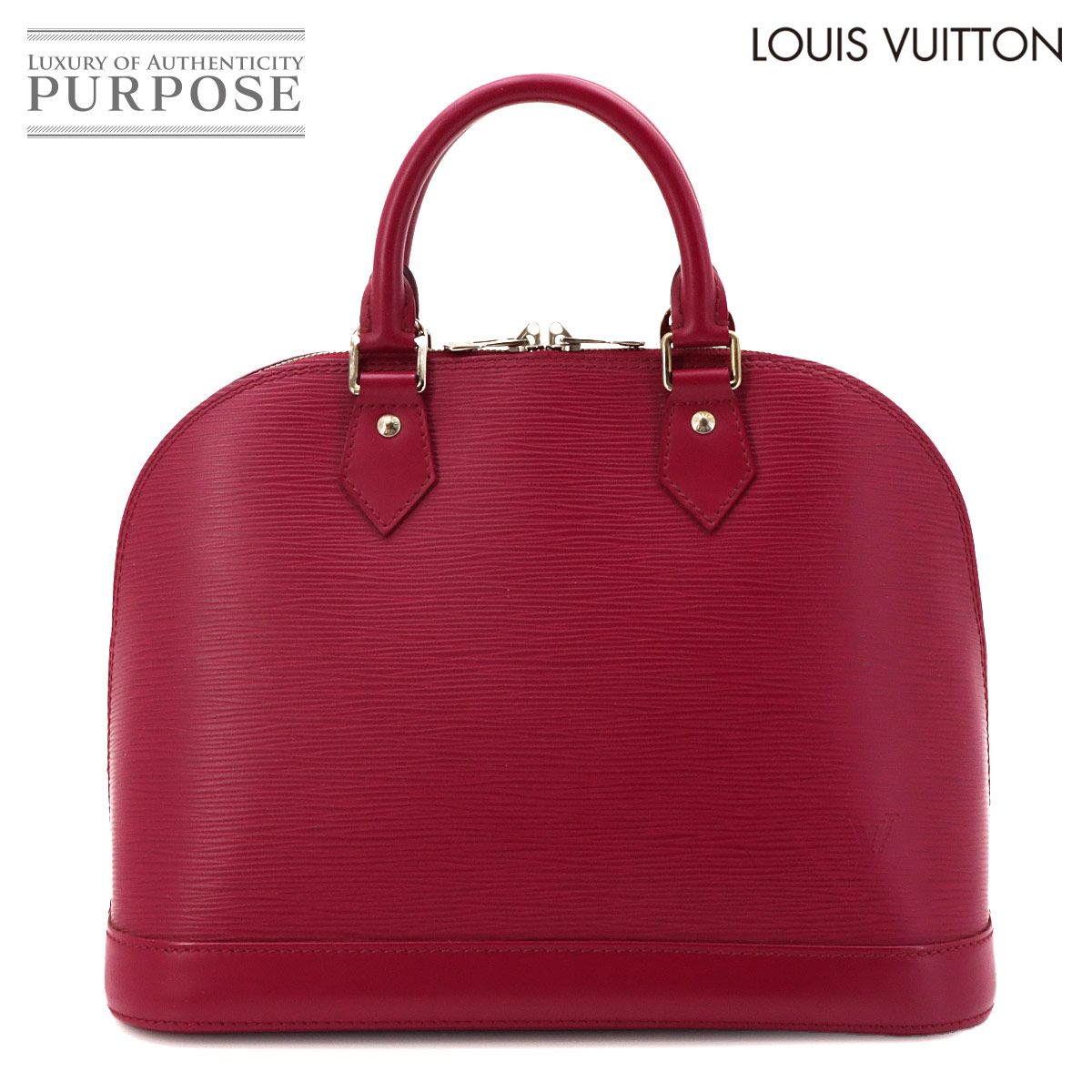 新品同様 ルイ ヴィトン LOUIS VUITTON エピ アルマ PM ハンド バッグ レザー フューシャ M40490 シルバー 金具 Alma PM 90321872
