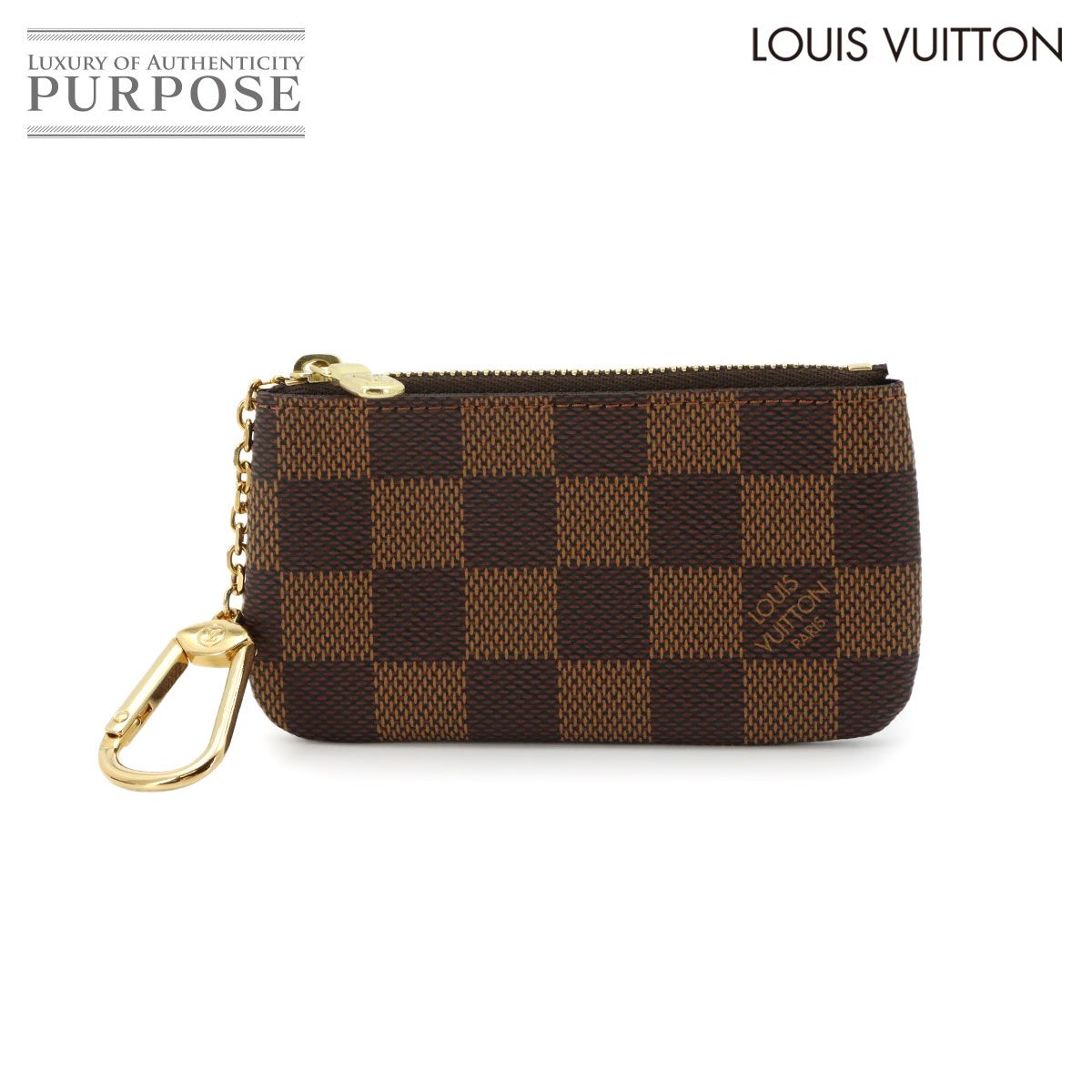 未使用 展示品 ルイ ヴィトン LOUIS VUITTON ダミエ ポシェット クレ コインケース 小銭入れ キーケース エベヌ ブラウン N62658 90322973