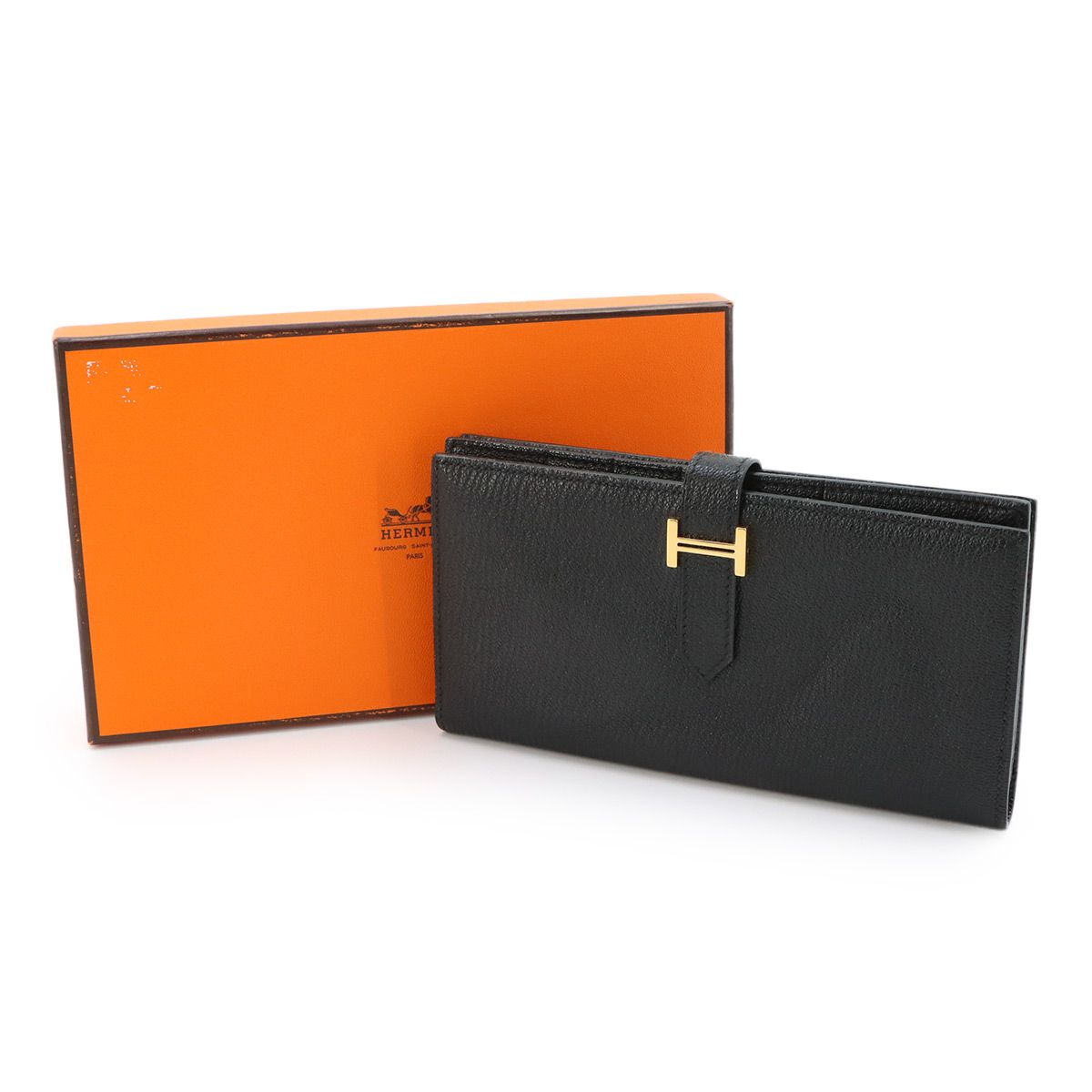 未使用 展示品 エルメス HERMES ベアンスフレ 二つ折り 長財布 