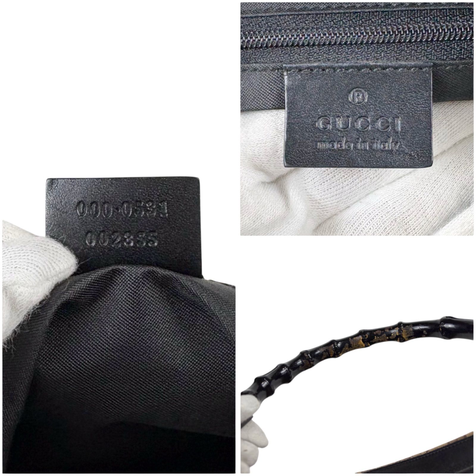 GUCCI グッチ バンブーハンドル ワンショルダーバッグ ホーボーバッグ 