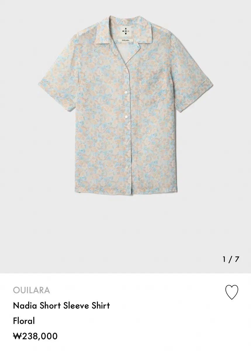 OUILARA ウィララ フローラル半袖シャツ