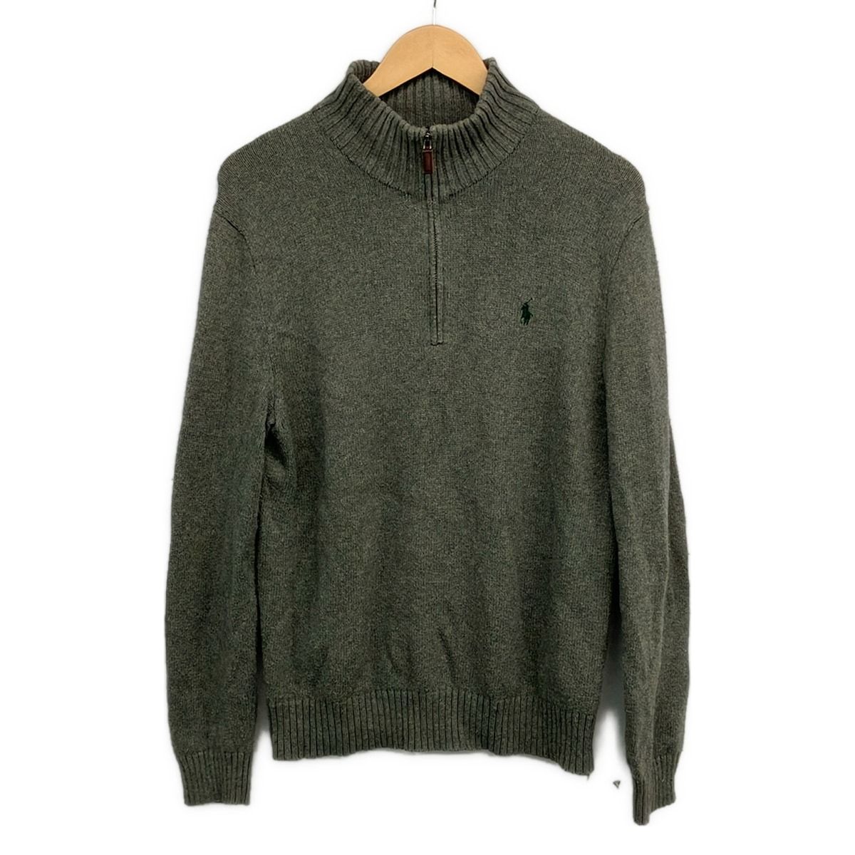POLObyRalphLauren(ポロラルフローレン) 長袖セーター サイズM メンズ - グレー ハーフジップ