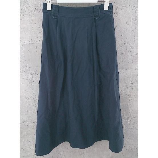 ◇ BAYFLOW ベイフロー ロング フレア スカート 2 ネイビー レディース 【中古】 【1002798601093】