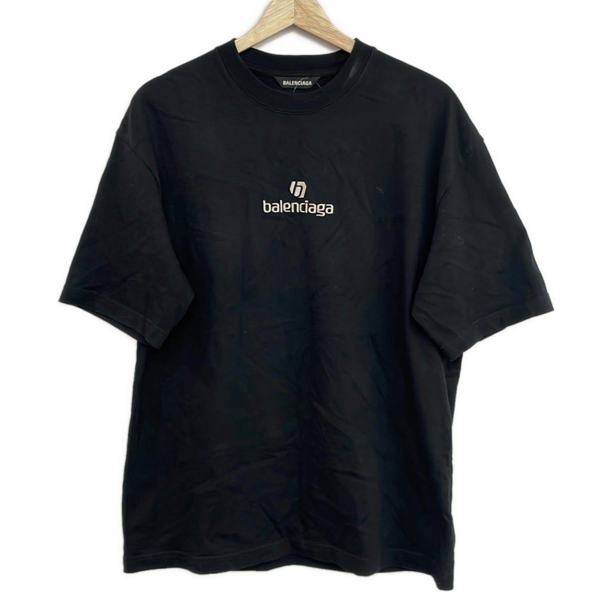 BALENCIAGA(バレンシアガ) 半袖Tシャツ サイズXS メンズ - 612966TJVD9 黒 クルーネック