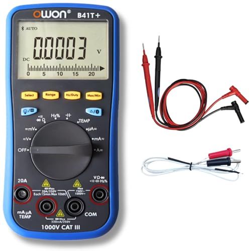 OWON B41T+ ハンディ デジタルマルチメーター テスター 4?桁 22000カウント レコード長 10000ポイント Bluetooth対応 真の実効値 AC/DC測定 電圧 電流 オフラインロギング データロガー データホールド 相 62c6dd96