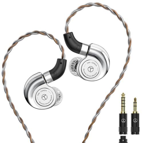 TRN-CONCH モニターイヤホン カナル型 イヤホン DLCダイヤモンド炭素振動膜 1DD イヤモニ イヤーモニター 高遮音性 IEM ハイレゾ イヤフォン 中華イヤホン 有線 2.5/3.5/4.4mm交換式プラグ QDC脱着式ケーブル 374e9342