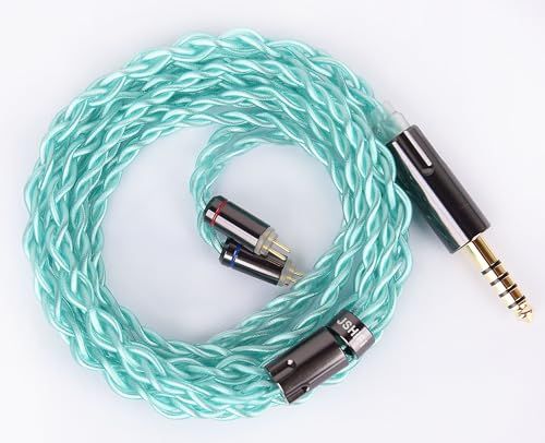 【JSHiFi-Spring】2pin4.4mmリケーブル 銅銀合金＋増強型シールド層設計＋古河銅 4.4mmバランスイヤホンアップグレードケーブル 0.78mmフラット2pinイヤフォン交換ケーブル (2pin4.4mm)wb 40f7eb7b