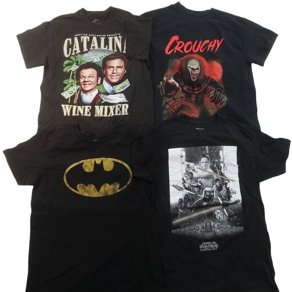 古着卸 まとめ売り 映画・ドラマ Tシャツ 16枚セット ( メンズ M ) ホラー 人物 ハリーポッター マーベル ナルト 中古 古着 NE7502