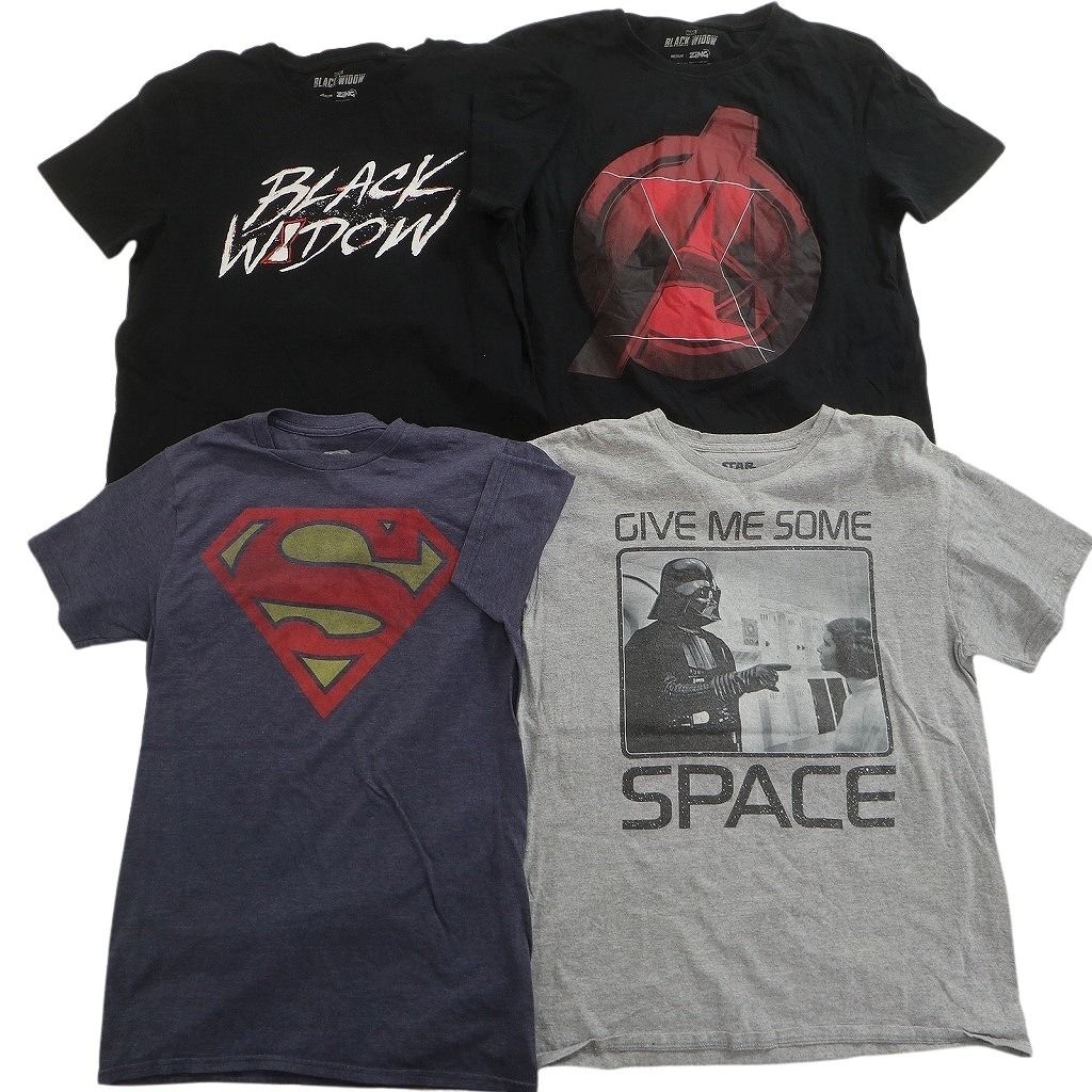 古着卸 まとめ売り 映画・ドラマ Tシャツ 16枚セット ( メンズ M ) ホラー 人物 ハリーポッター マーベル ナルト 中古 古着 NE7502