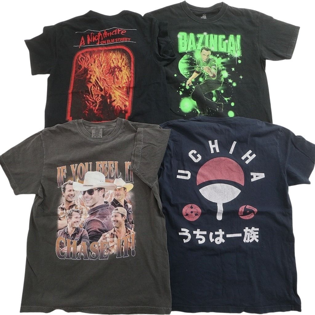 古着卸 まとめ売り 映画・ドラマ Tシャツ 16枚セット ( メンズ M ) ホラー 人物 ハリーポッター マーベル ナルト 中古 古着 NE7502