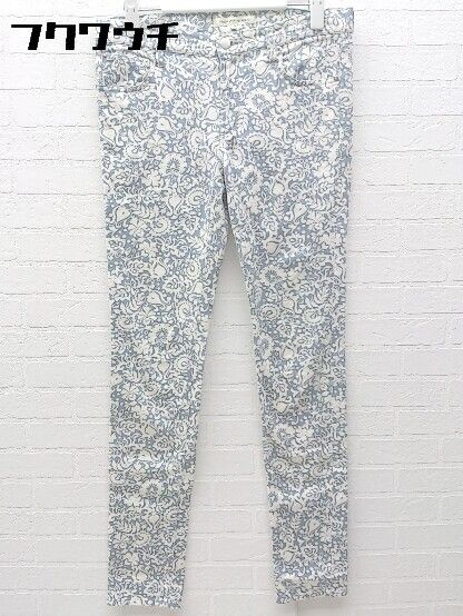 ◇ green label relaxing グリーンレーベル UNITED ARROWS 総柄 パンツ 38サイズ ブルー系 アイボリー レディース 【中古】 【1002798762459】