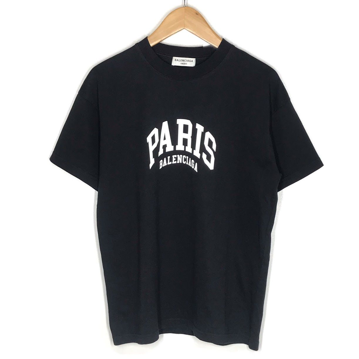 【倉吉店】 中古 BALENCIAGA | バレンシアガ 半袖Ｔシャツ PARIS 612965 TLVL7 ブラック サイズ：XS 【108】