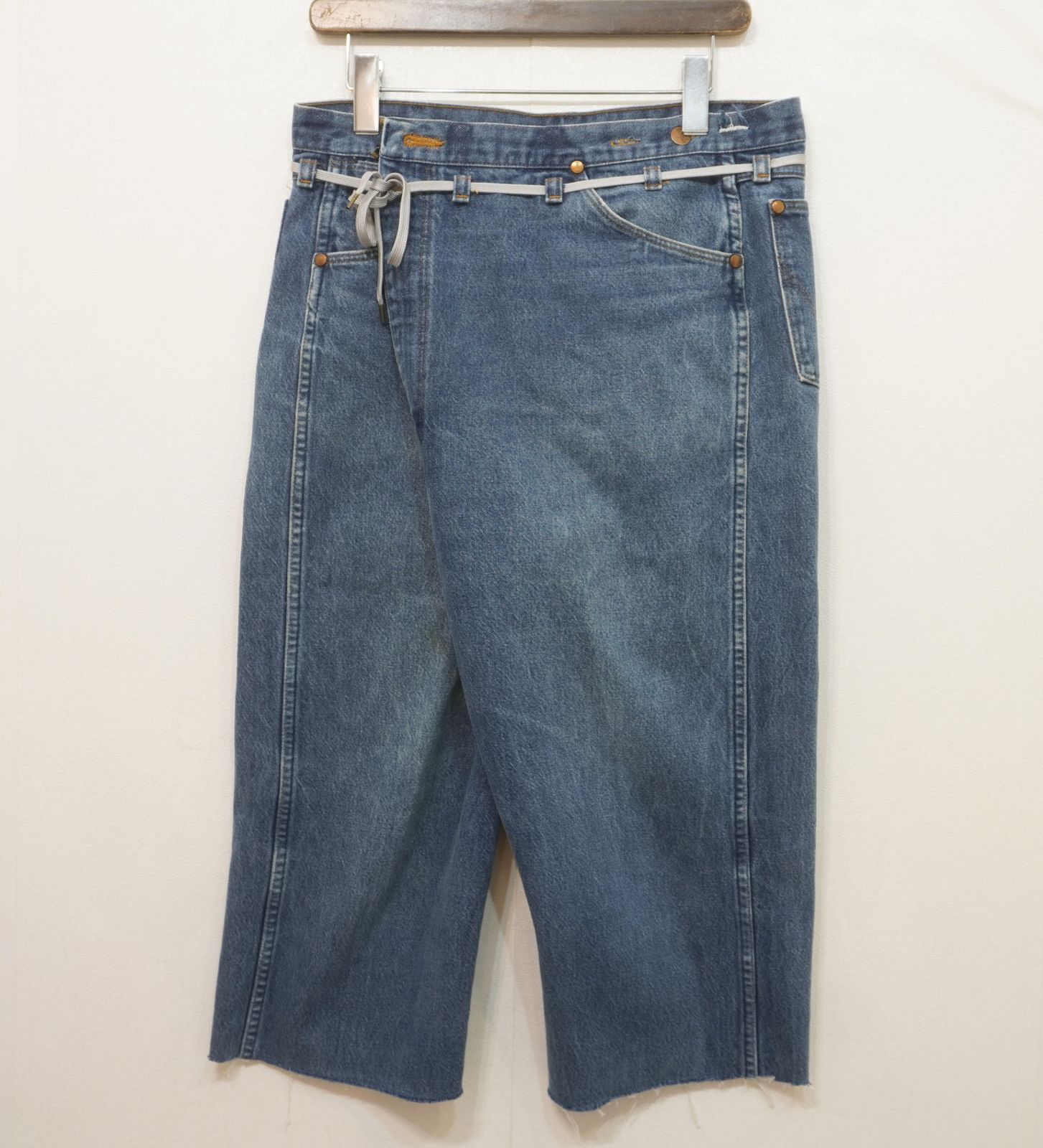 MAISON EUREKA (M) 017 日本製 リメイクデニムパンツ 変形カットオフバギーパンツ メゾンエウレカ K5-43