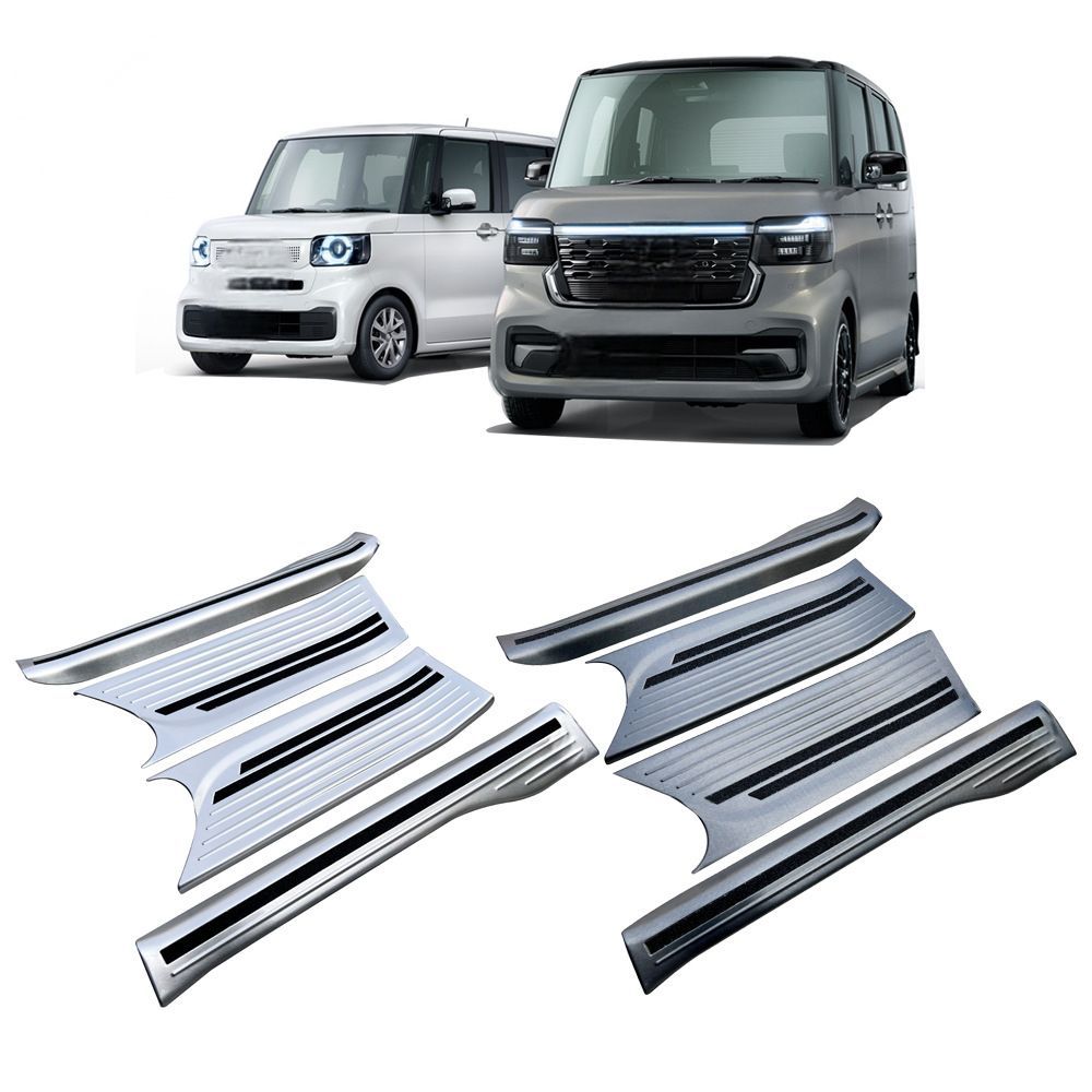 【送料無料】ホンダ N-BOX JF5/JF6 (Honda N-BOX) 2023 専用 ステンレス製 ウェルカムステップ ドアシルプレート ドレスアップ カスタム 簡単取付 アクセサリー