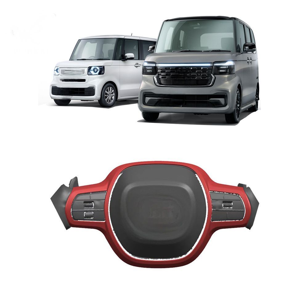 【送料無料】ホンダ N-BOX JF5/JF6 (Honda N-BOX) 2023 専用 ステアリングホイール デコレーションフレーム トリム メッキ調 ドレスアップ カスタム 簡単取付 アクセサリー