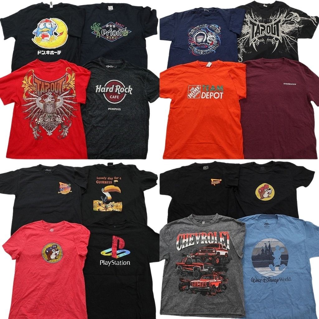 古着卸 まとめ売り 企業 Tシャツ 16枚セット ( メンズ L ) ドン・キホーテ ハードロックカフェ エスキモージョーズ 中古 古着 NE7634