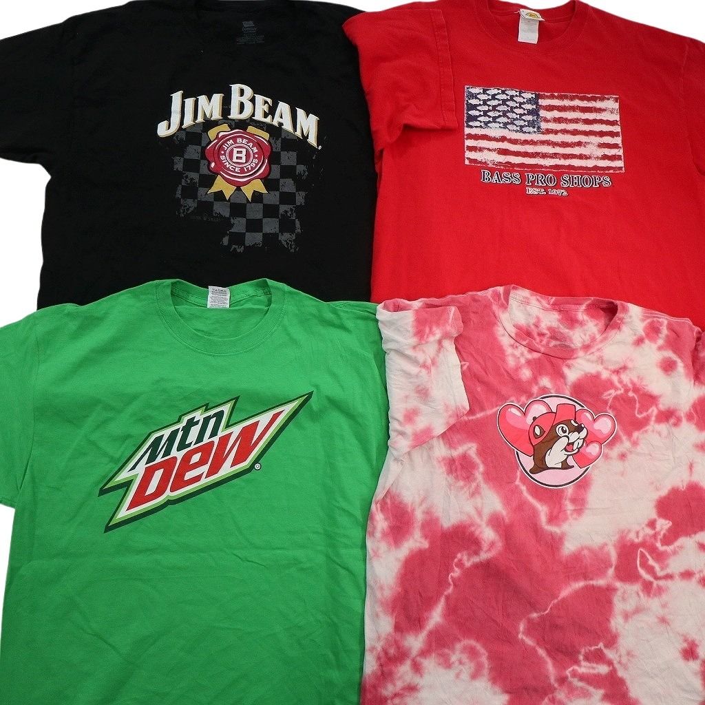 古着卸 まとめ売り 企業 Tシャツ 16枚セット ( メンズ XL ) ジムビーム マウンテンデュー バッキーズ エスキモージョーズ 中古 古着 NE7644