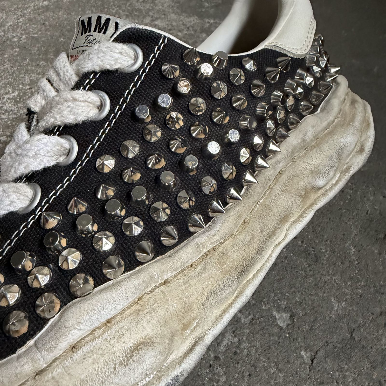Maison MIHARA YASUHIRO OG SOLE BLAKEY STUDDED LOW 汚し加工 