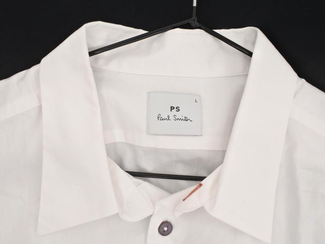 Paul Smith ポールスミス 半袖 マルチカラーボタン シャツ sizeL/白