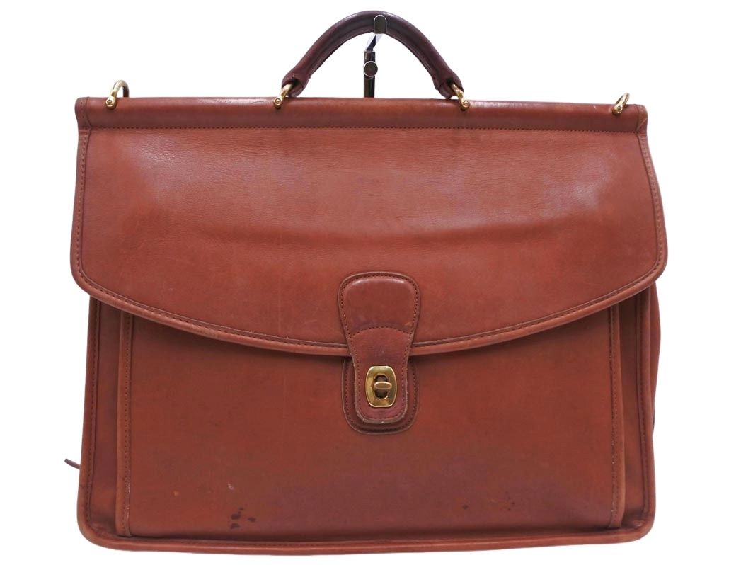 COACH コーチ 5266 レザー 本革 2WAY ブリーフケース ビジネス バッグ 茶 ■■ メンズ