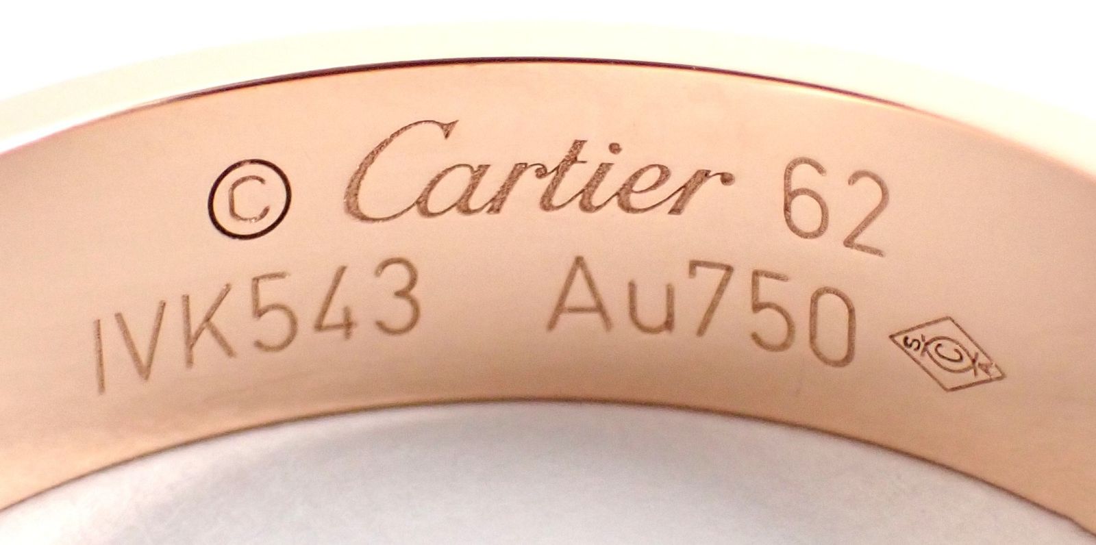 新品仕上げ済 Cartier(カルティエ) ラブリング #62(21号) K18PG ピンク
