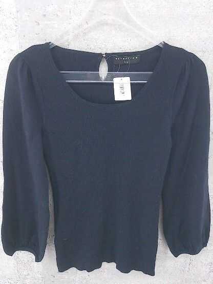 ◇ ESTNATION bis エストネーション ビス ウール 長袖 ニット セーター 38 ネイビー * 1002799462167 【中古】 【1002799462167】
