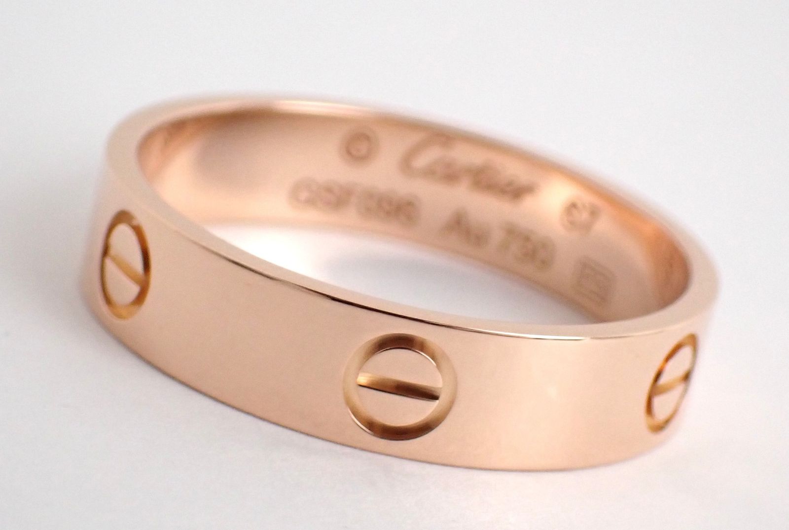 新品仕上げ済 Cartier(カルティエ) ラブリング #67(26号) K18PG ピンク