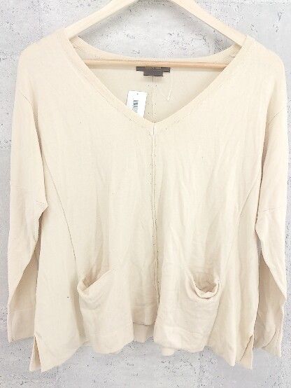 ◇ TORRAZZO DONNA トラッゾドンナ 長袖 Vネック セーター レディース ベージュ レディース 【中古】 【1002799587808】