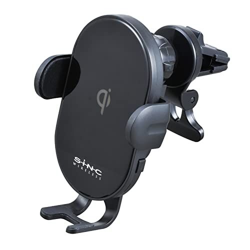 セイワ(SEIWA) 車内用品 Qi ワイヤレス充電器 スマホホルダー ブラック IMP194 エアコン取り付け 自動開閉 USB Power Delivery入力 蓄電用キャパシタ内蔵 静音 最大15W出力 手帳型ケース対応 カー用品kk