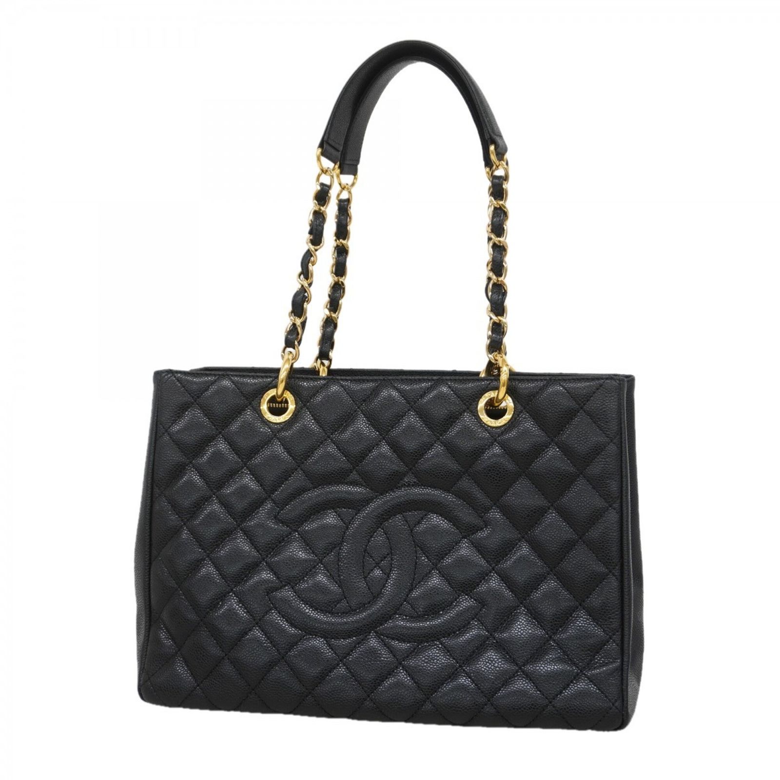 シャネル(Chanel) シャネル トートバッグ・チェーントート マトラッセ キャビアスキン ブラック レディース