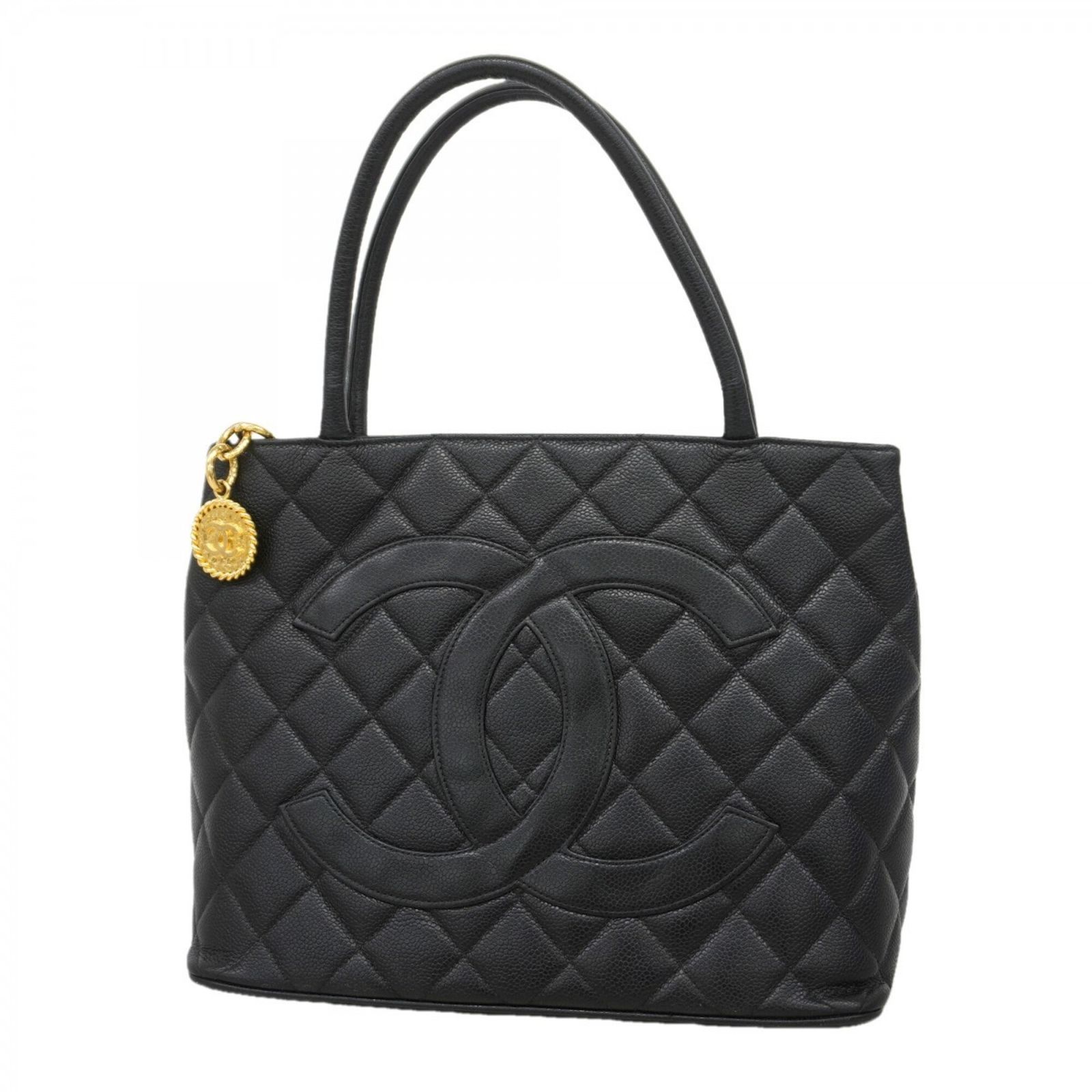シャネル(Chanel) シャネル トートバッグ 復刻トート キャビアスキン ブラック レディース