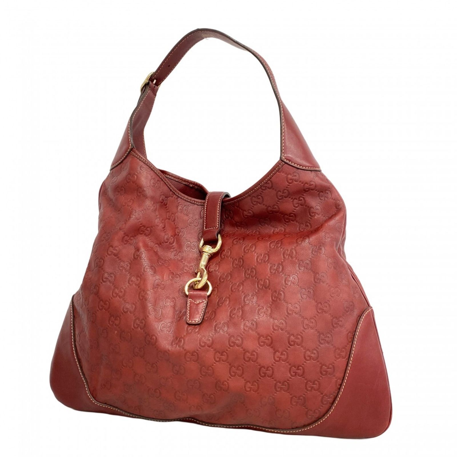 グッチ(Gucci) グッチ ショルダーバッグ グッチシマ 153693 レザー ボルドー レディース