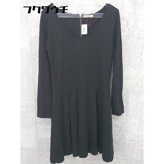 ◇ ROSE BUD ローズバッド 長袖 膝丈 ワンピース L ブラック * 1002799925563 【中古】 【1002799925563】