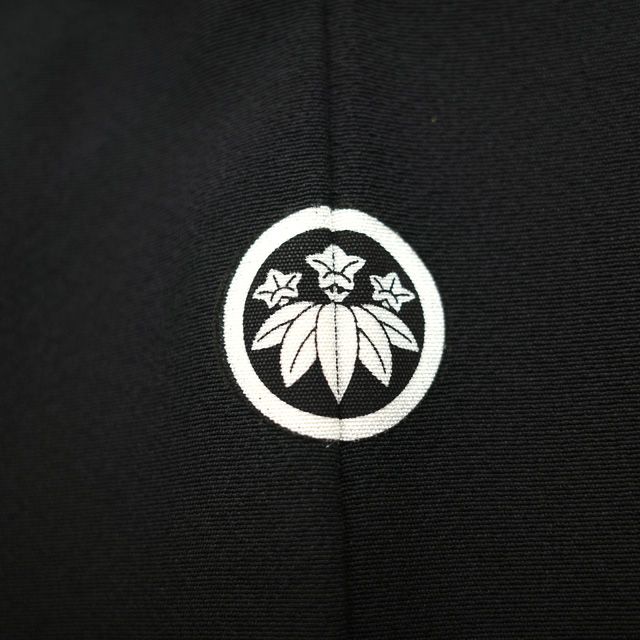 中古】 訪問着 着物 正絹 袷 手描き友禅 本加工 金駒刺繍 金彩 黒 菊
