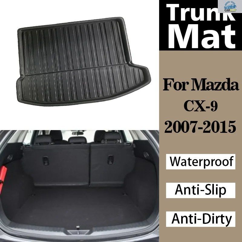 マツダ CX-9 CX9 2007 2008-2015 用カー トランク マット 車用リア防水ブーツ カーペット パッド リア カーゴ フロア マット 滑り止め 防汚