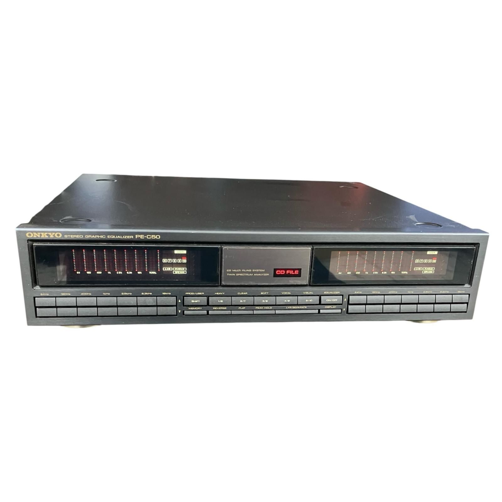 199990 通電確認のみ ONKYO オンキョー イコライザー　ステレオ　グラフィック　エコライザー　PE-C50 PE-C50