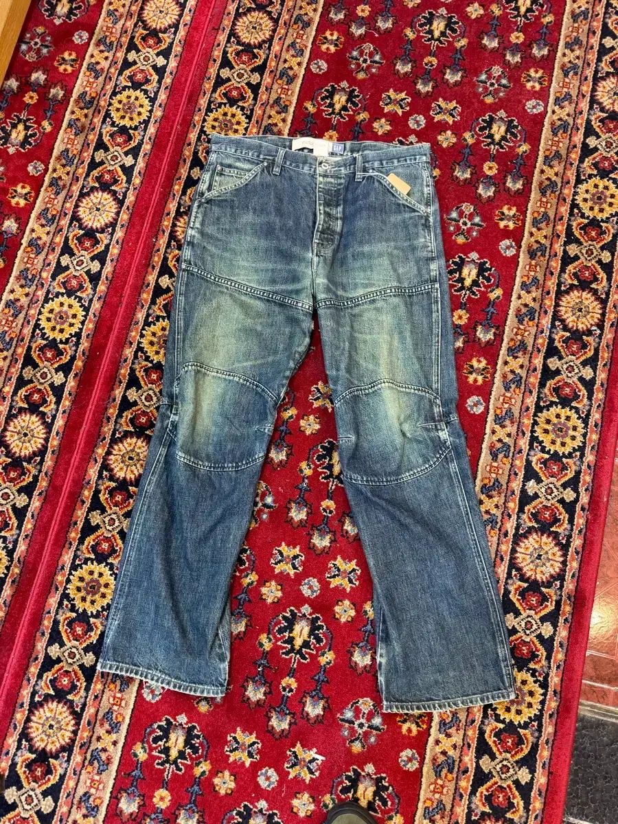00s GAP ヴィンテージ Y2K ウール モチーフ デザインテープ デニム パンツ 36in