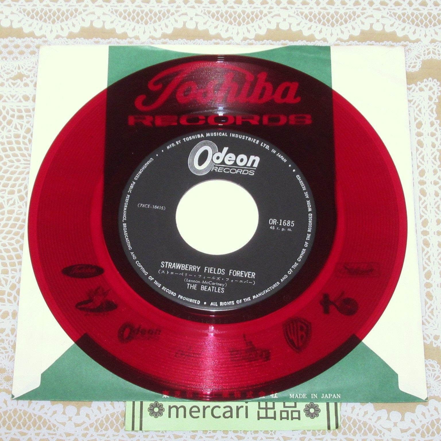 ◉ビートルズ●ストロベリー フィールズ フォーエバー ●希少 アップル赤盤 シングルレコード 赤盤 ビートルズ ストロベリー・フィールズ