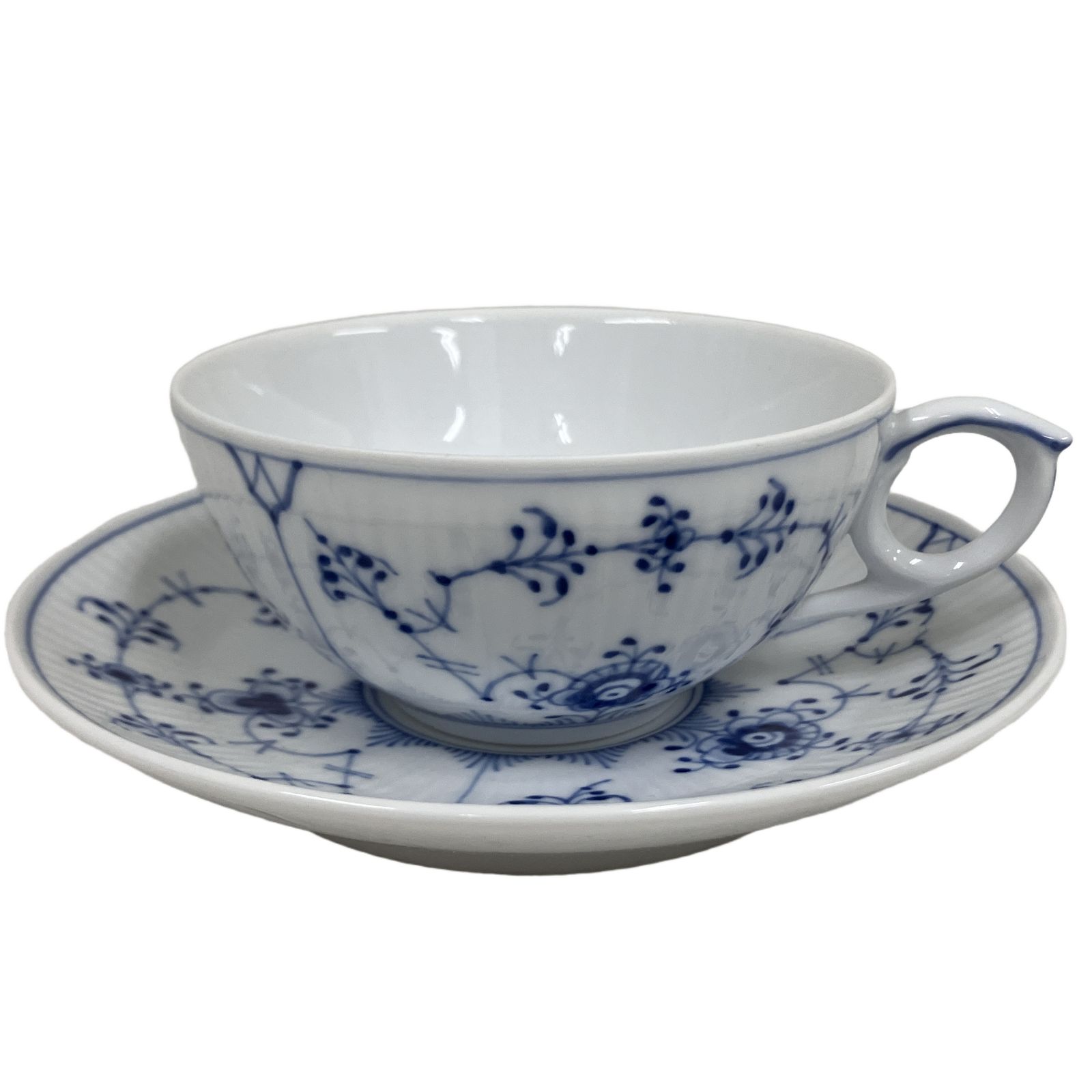 Royal Copenhagen 078/082 ブルーフルーテッド カップ&ソーサー ロイヤルコペンハーゲン 中古 美品 O11208235