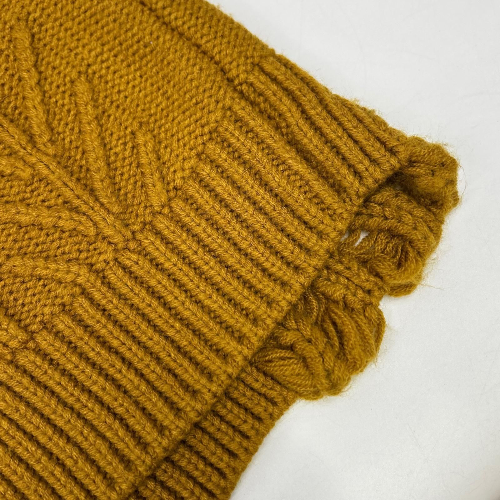 VICTIM ヴィクティム マスタード DAMAGE CABLE KNIT M - メルカリ
