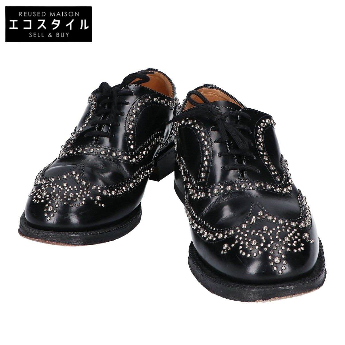 Church's　チャーチ　BURWOOD バーウッド フルブローグスタッズシューズ　70F