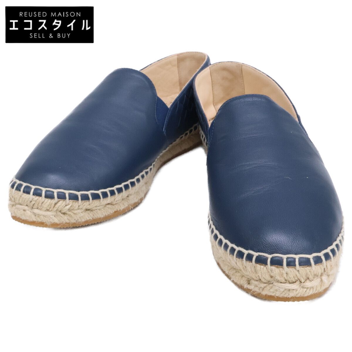 BOTTEGA VENETA　ボッテガヴェネタ　【美品】407121 V0013 4037 レザー イントレチャート スリッポン　36