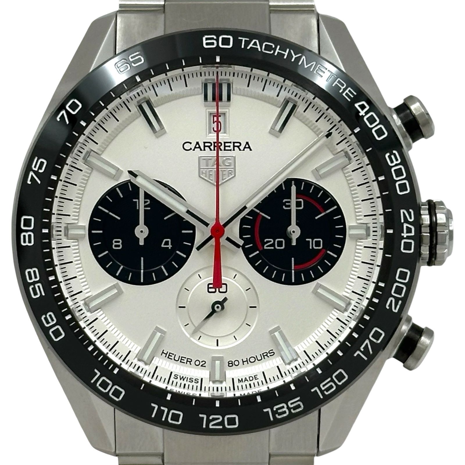 タグ・ホイヤー TAG HEUER カレラ キャリバー ホイヤー02 スポーツクロノグラフ 160th CBN2A1D.BA0643 シルバー ステンレススチール 自動巻き メンズ 腕時計