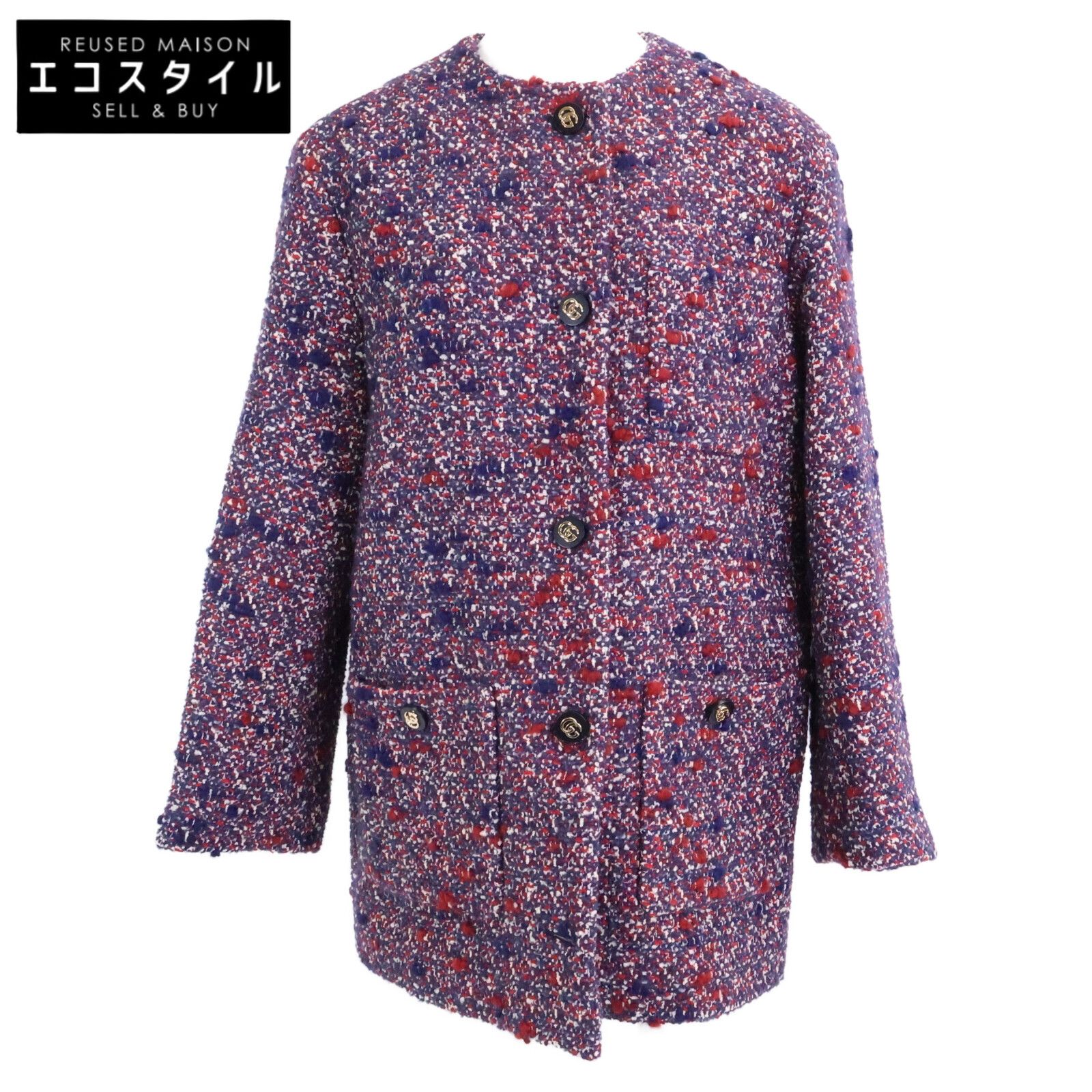 GUCCI　グッチ　【新品/国内正規】836492 ブークレ ノーカラージャケット　38