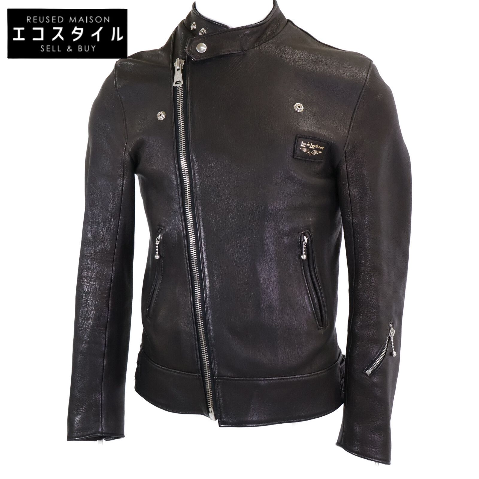 Lewis Leathers　ルイスレザー　【美品】リアルマッコイズ別注 445T SUPER MONZA スーパーモンザ ダブルライダースジャケット　36