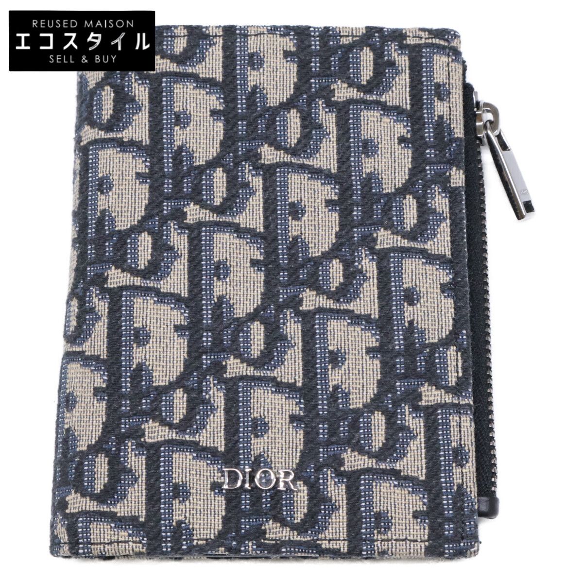 DIOR　ディオール　【美品】25年製 2ESBC319YSE_H05E バーティカル コンパクト カードホルダー ディオール オブリーク ジャカード