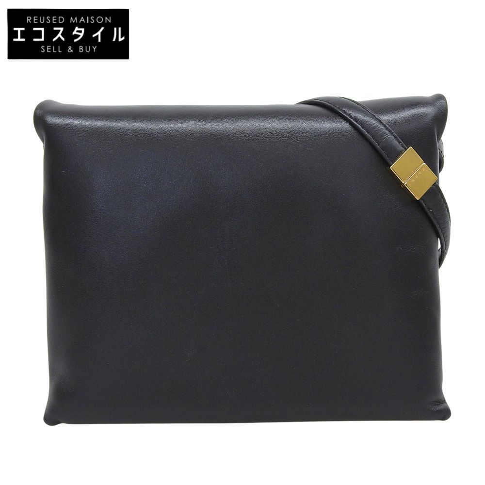 MARNI マルニ プリズマ カーフレザー ショルダーバッグ レディース ブラック