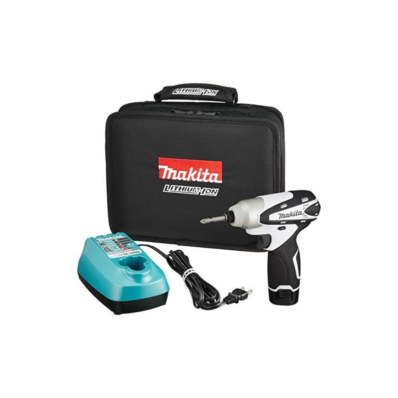 マキタ(Makita) 充電式インパクトドライバ 10.8V 小型 白 本体付属バッテリー1個搭載モデル TD090DWSPW 1