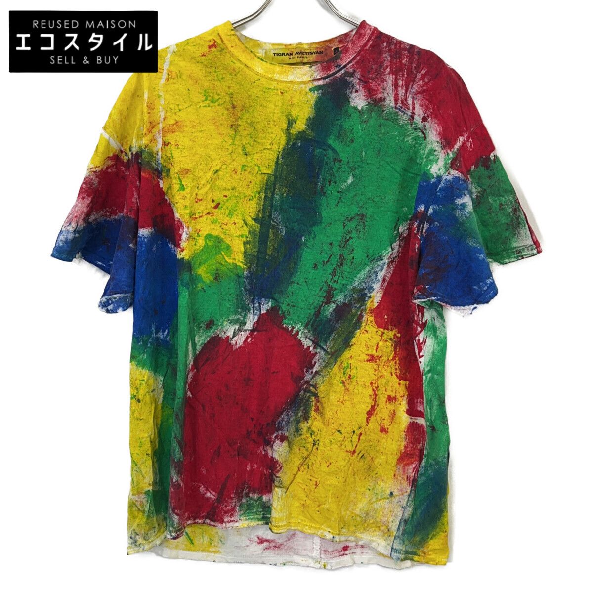 TIGRAN AVETISYAN　ティグランアヴェティスヤン　マルチカラー ハンドペイント Tシャツ　L 15,323円